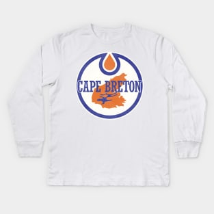 Defunct Cape Breton Oilers Hockey Team Kids Long Sleeve T-Shirt